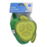 3PK SPLASHERS TOY PICKLES, CUCUMBER, SLICED PICKLE